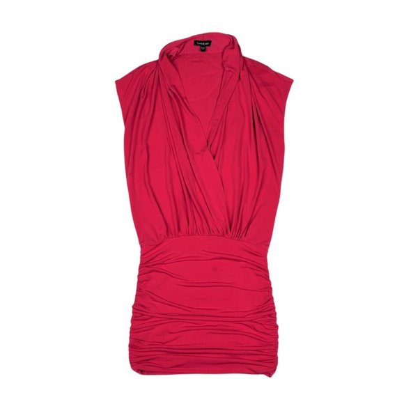 (Up To 50% Off SALE) Bebe Ruched Short Sleeve Neon Dress - Picture 1 of 5